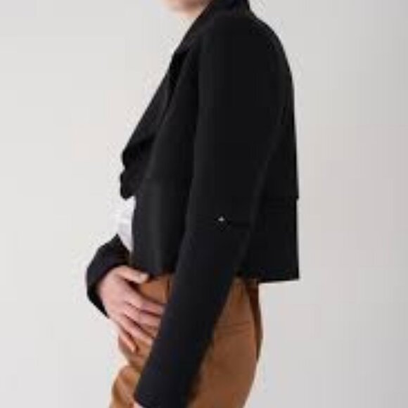 Sosken Studios GOBIN - Neoprene Short Jacket Black open front women's Size 3 - Picture 2 of 9